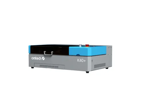 Desktop 40W CO2 laser (OMTech K40+ shown)